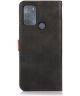 Khazneh Motorola Moto G50 Hoesje Wallet Book Case Zwart