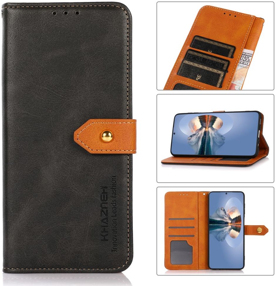 Khazneh Motorola Moto G50 Hoesje Wallet Book Case Zwart afbeelding 6