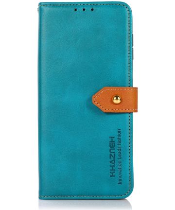 Khazneh Motorola Moto G50 Hoesje Wallet Book Case Blauw Hoesjes