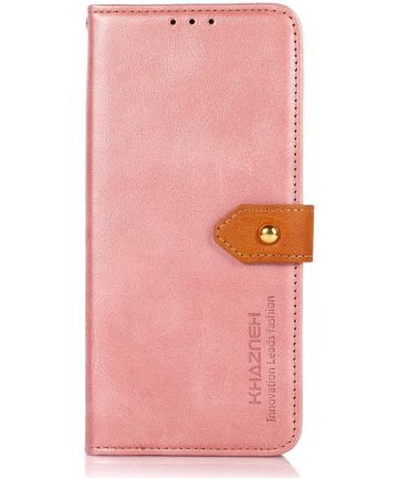 Khazneh Motorola Moto G50 Hoesje Wallet Book Case Roze Goud Hoesjes