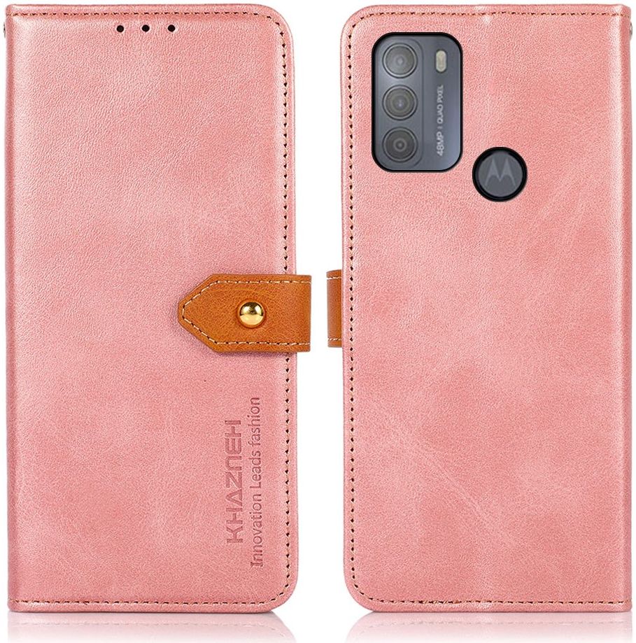 Khazneh Motorola Moto G50 Hoesje Wallet Book Case Roze Goud afbeelding 3