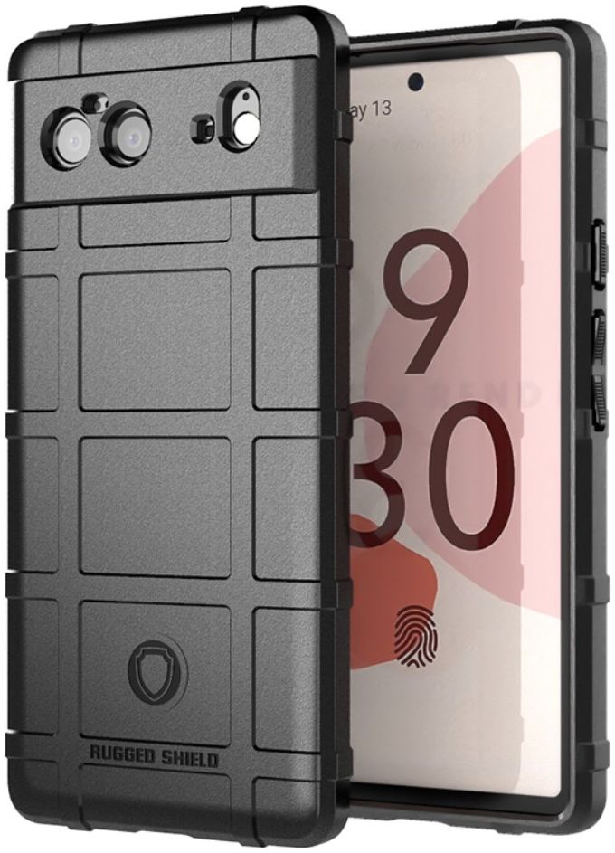 Google Pixel 6 Hoesje Shock Proof Rugged Shield Zwart afbeelding 1