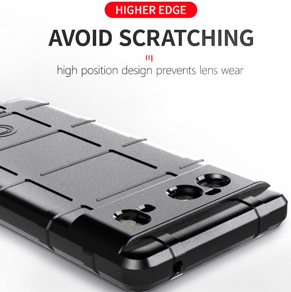 Google Pixel 6 Hoesje Shock Proof Rugged Shield Zwart afbeelding 4