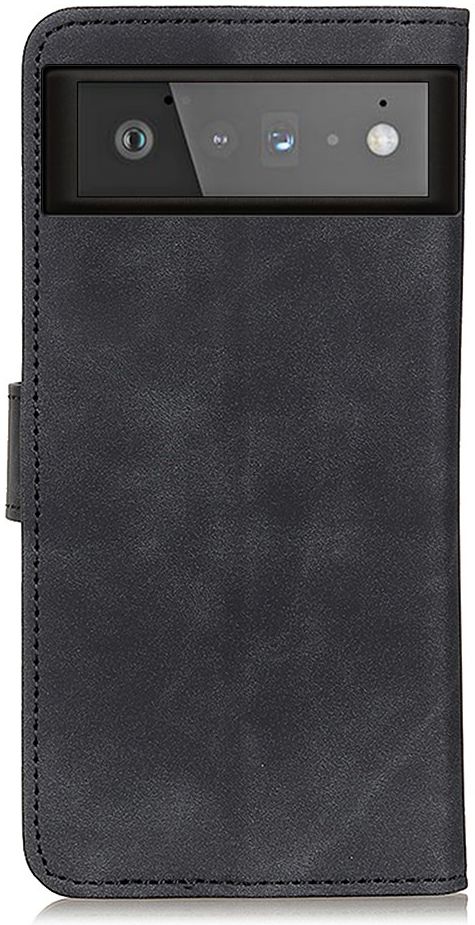 KHAZNEH Google Pixel 6 Hoesje Retro Wallet Book Case Zwart afbeelding 5