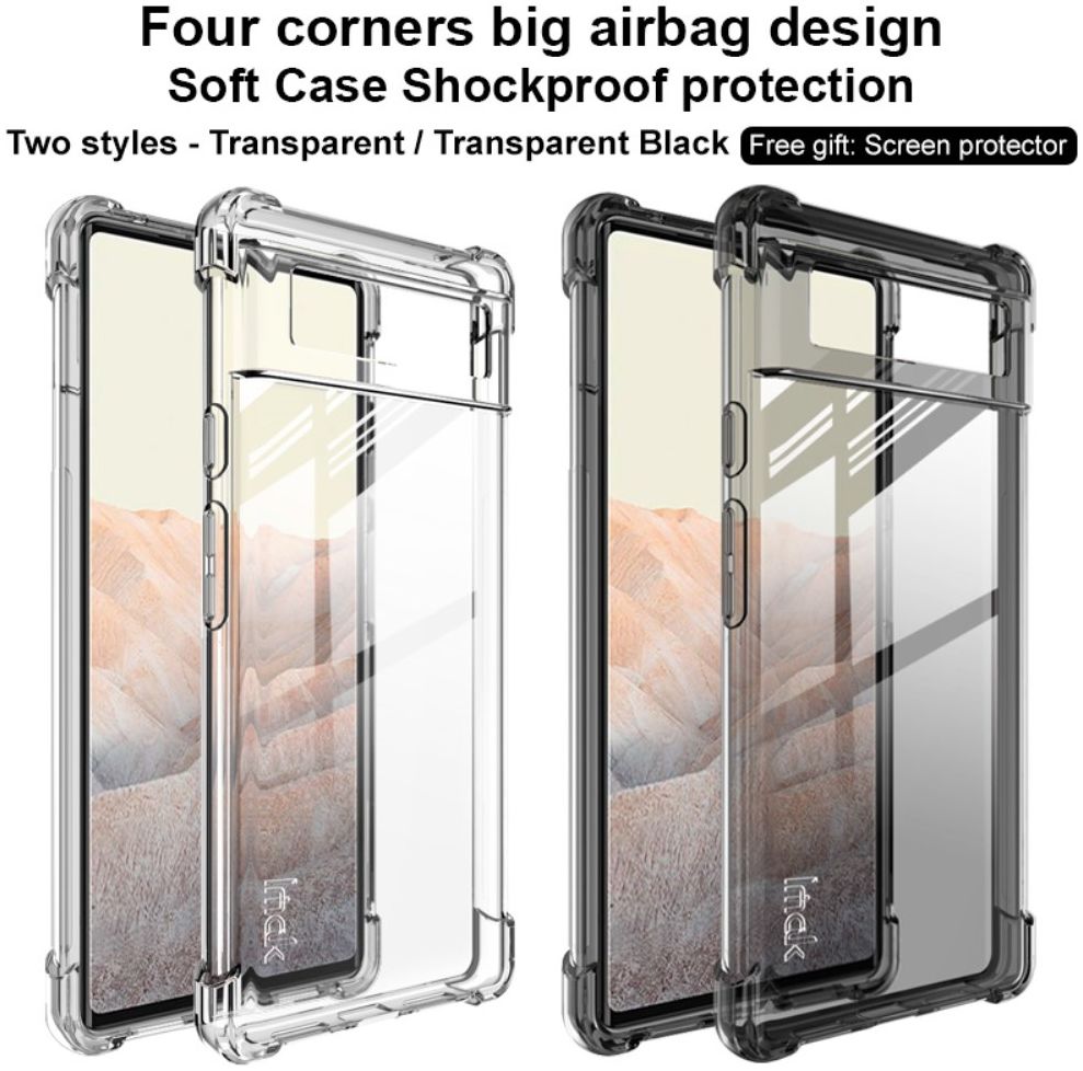 Google Pixel 6 Hoesje Dun TPU met Screen Protector Transparant afbeelding 7