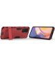 Oppo A94 Hoesje Shock Proof Hybride Back Cover met Kickstand Rood