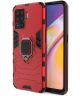 Oppo A94 Hoesje met Metalen Magnetische Kickstand Back Cover Rood