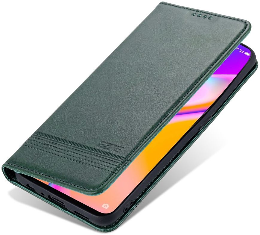 AZNS Oppo A94 / Oppo Reno5 Lite Portemonnee Book Case Kunstleer Groen afbeelding 1