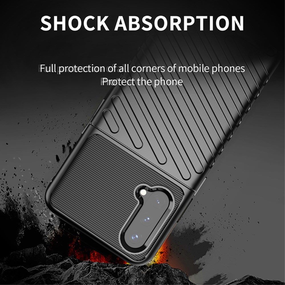 OnePlus Nord CE 5G Hoesje TPU Thunder Design Zwart afbeelding 3