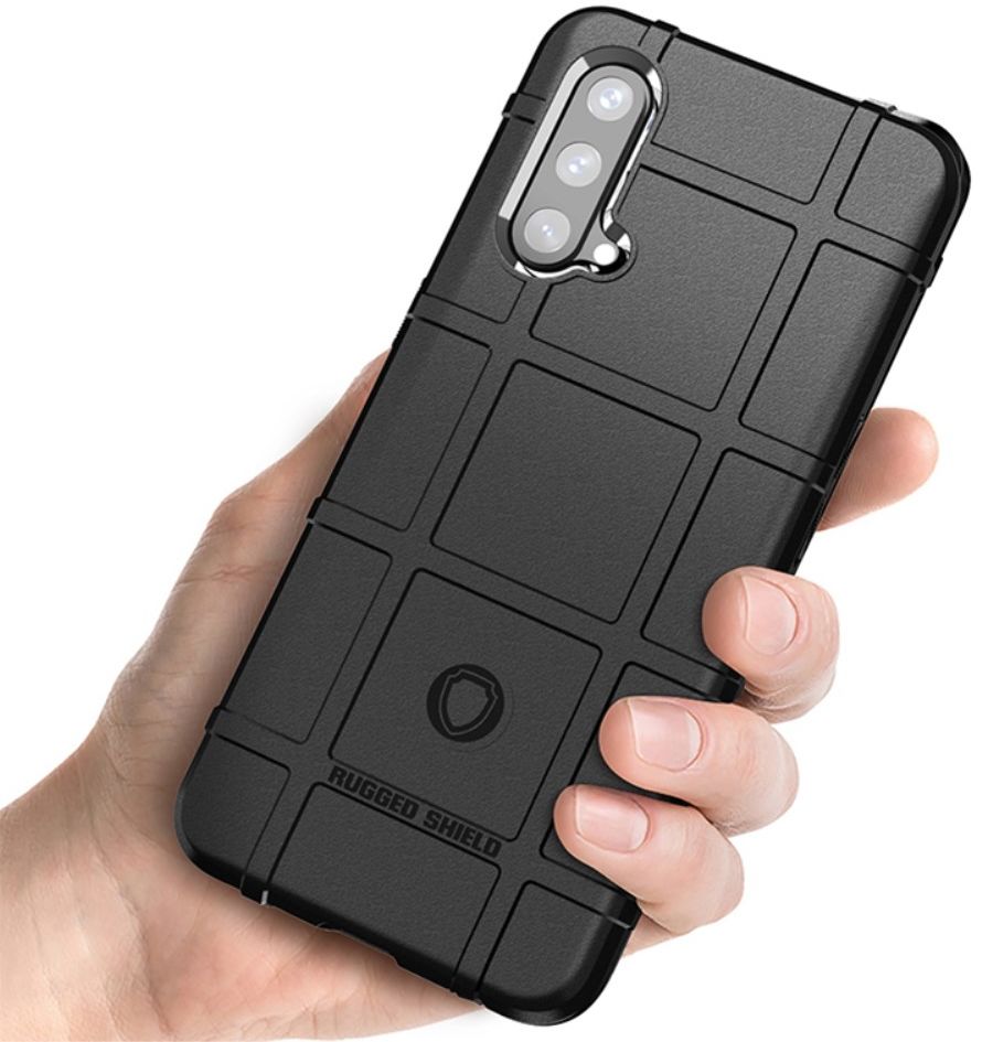 OnePlus Nord CE 5G Hoesje Shock Proof Rugged Shield Zwart afbeelding 4