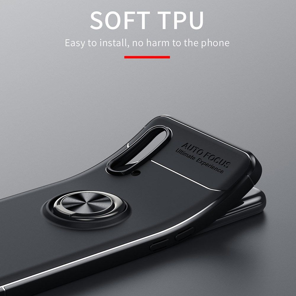 OnePlus Nord CE Hoesje Metalen Magnetische Ring Kickstand Blauw afbeelding 2