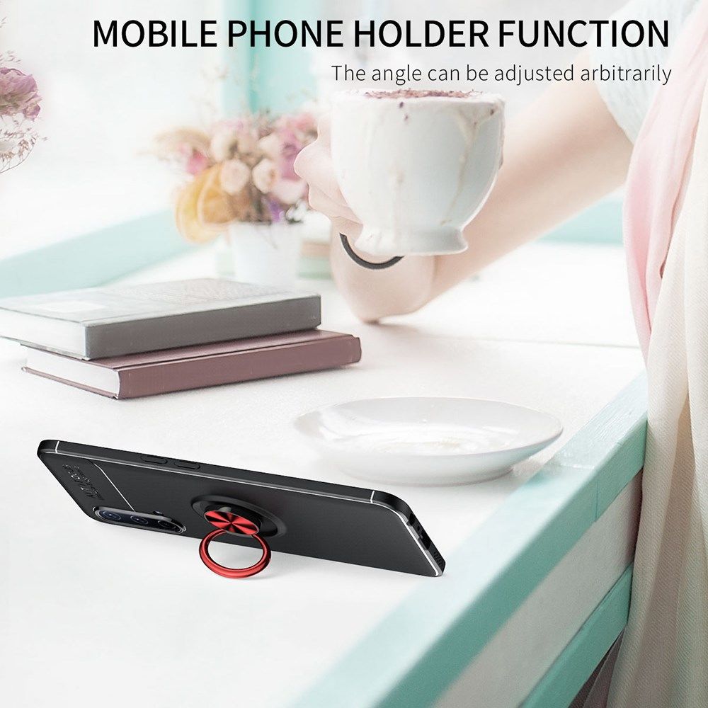 OnePlus Nord CE Hoesje Metalen Magnetische Ring Kickstand Blauw afbeelding 8