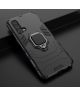 OnePlus Nord CE 5G Hoesje met Metalen Magnetische Ring Kickstand Zwart