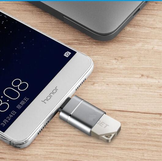 Universele USB-C naar USB-A Adapter On The Go Converter Grijs afbeelding 2