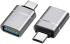 Universele USB-C naar USB-A Adapter On The Go Converter Grijs afbeelding 1