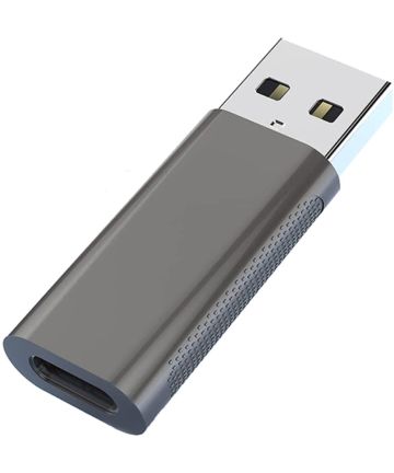 Universele USB-A naar USB-C Adapter On The Go Converter Grijs Kabels