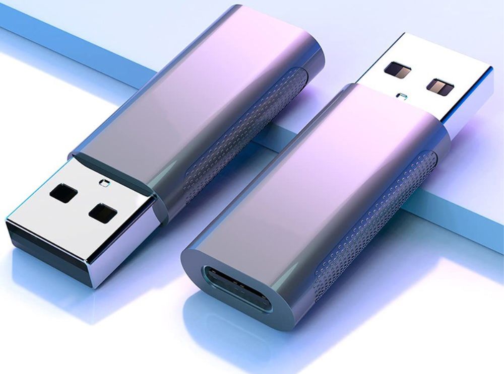 Universele USB-A naar USB-C Adapter On The Go Converter Grijs afbeelding 8