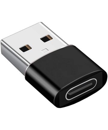 Universele USB-A naar USB-C Converter/Adapter Zwart Kabels