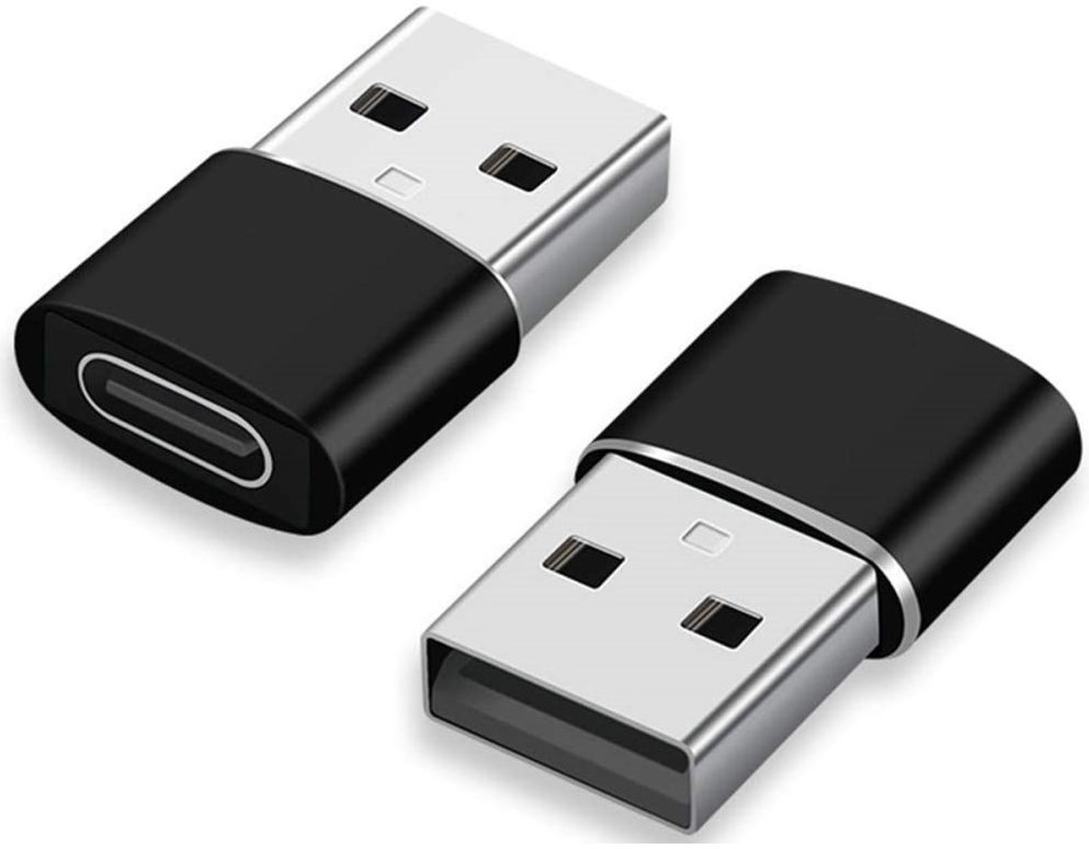 Universele USB-A naar USB-C Converter/Adapter Zwart afbeelding 2