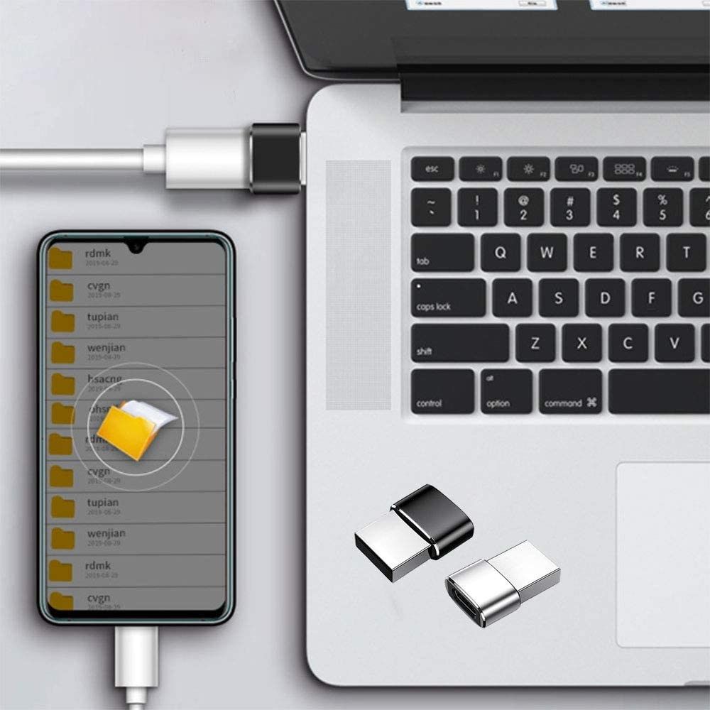 Universele USB-A naar USB-C Converter/Adapter Zwart afbeelding 5