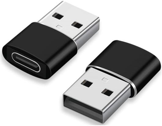 Universele USB-A naar USB-C Converter/Adapter Zwart afbeelding 2