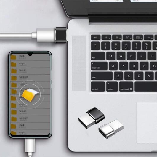 Universele USB-A naar USB-C Converter/Adapter Zwart afbeelding 5