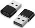 Universele USB-A naar USB-C Converter/Adapter Zwart afbeelding 2
