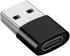 Universele USB-A naar USB-C Converter/Adapter Zwart afbeelding 1