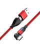 2-in-1 USB-A / USB-C naar USB-C Kabel 60W Power Delivery 1M Rood