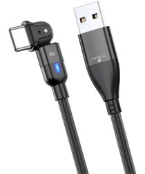 2-in-1 USB-A / USB-C naar USB-C Kabel 60W Power Delivery 2M Zwart
