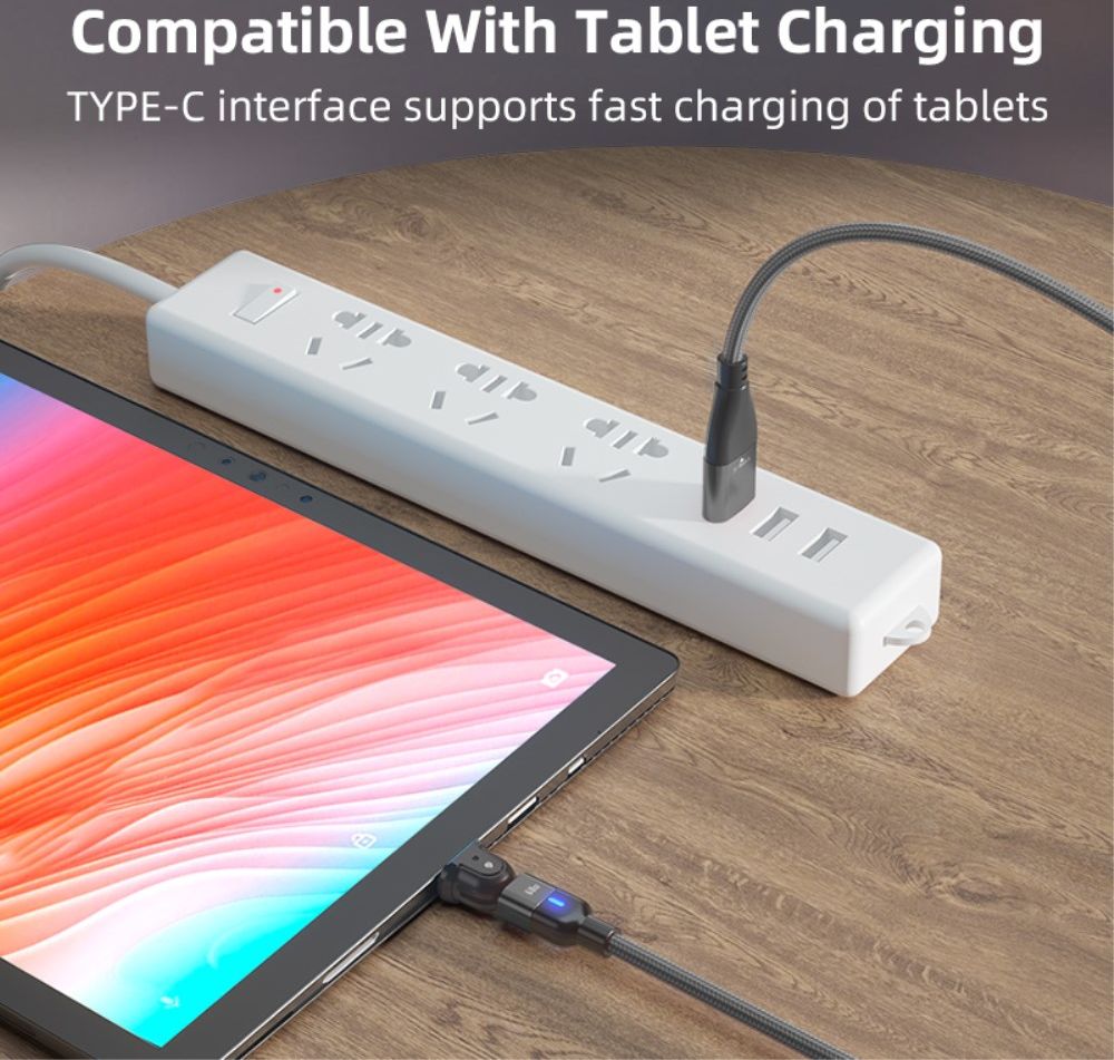 2-in-1 USB-A / USB-C naar USB-C Kabel 60W Power Delivery 2M Zwart afbeelding 13