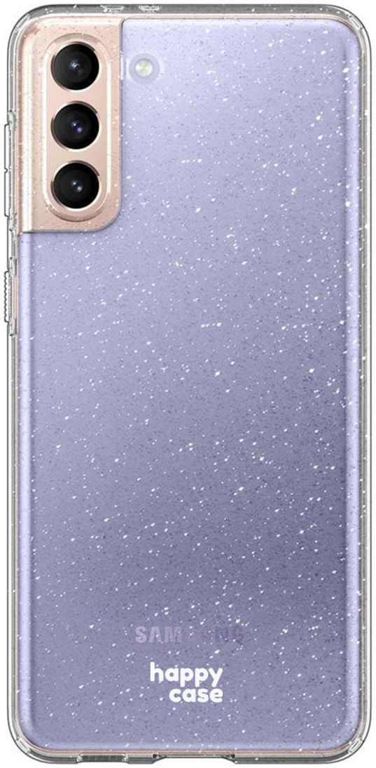 HappyCase Samsung Galaxy S21 Hoesje Flexibel TPU Glitter Print afbeelding 1