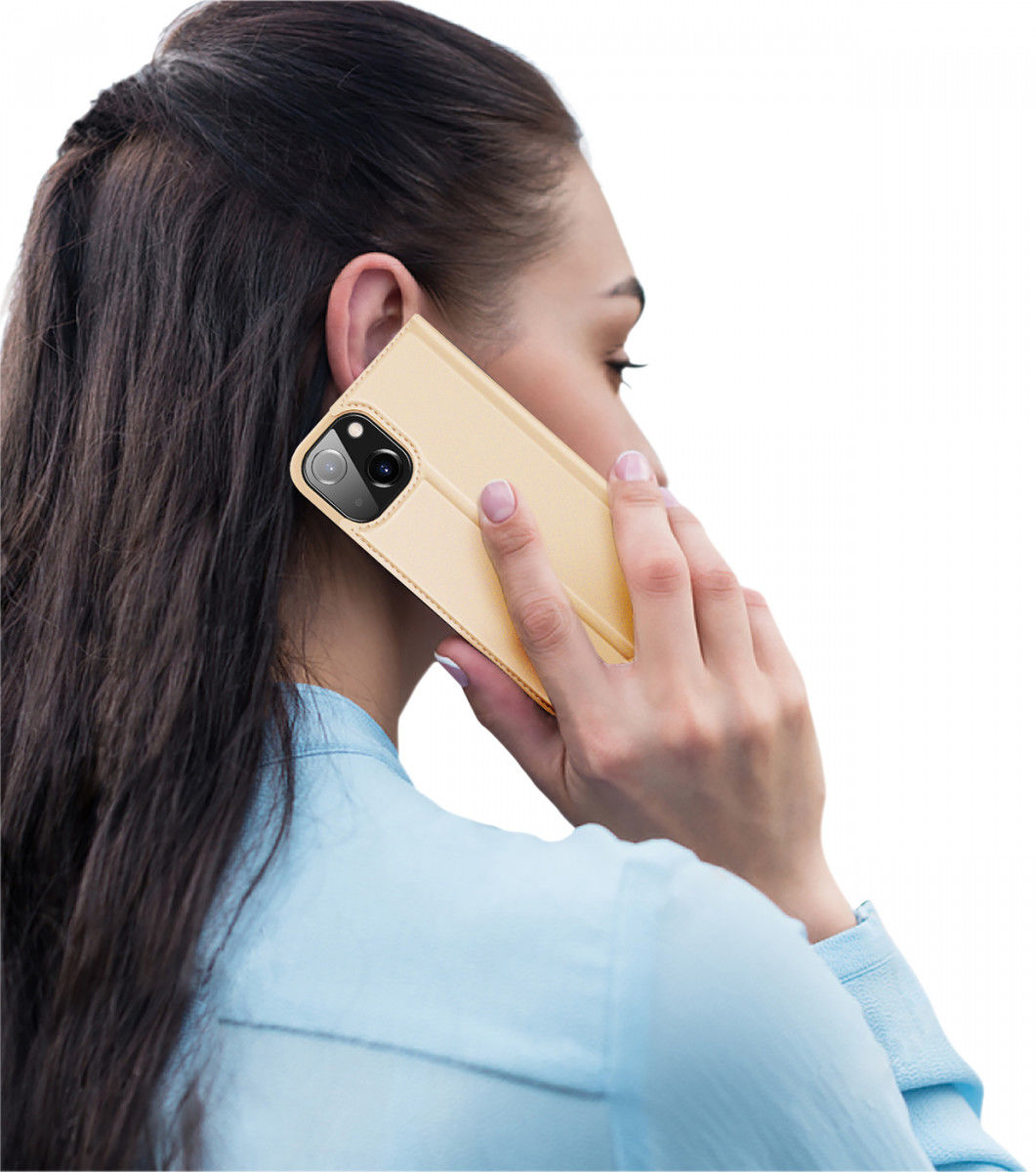 Dux Ducis Skin Pro Series Apple iPhone 13 Mini Hoesje Book Case Goud afbeelding 6