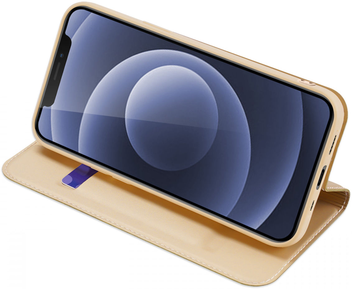 Dux Ducis Skin Pro Series Apple iPhone 13 Mini Hoesje Book Case Goud afbeelding 7