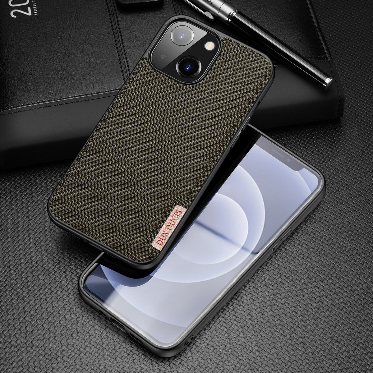 Dux Ducis Fino Series Apple iPhone 13 Mini Hoesje Back Cover Groen afbeelding 2