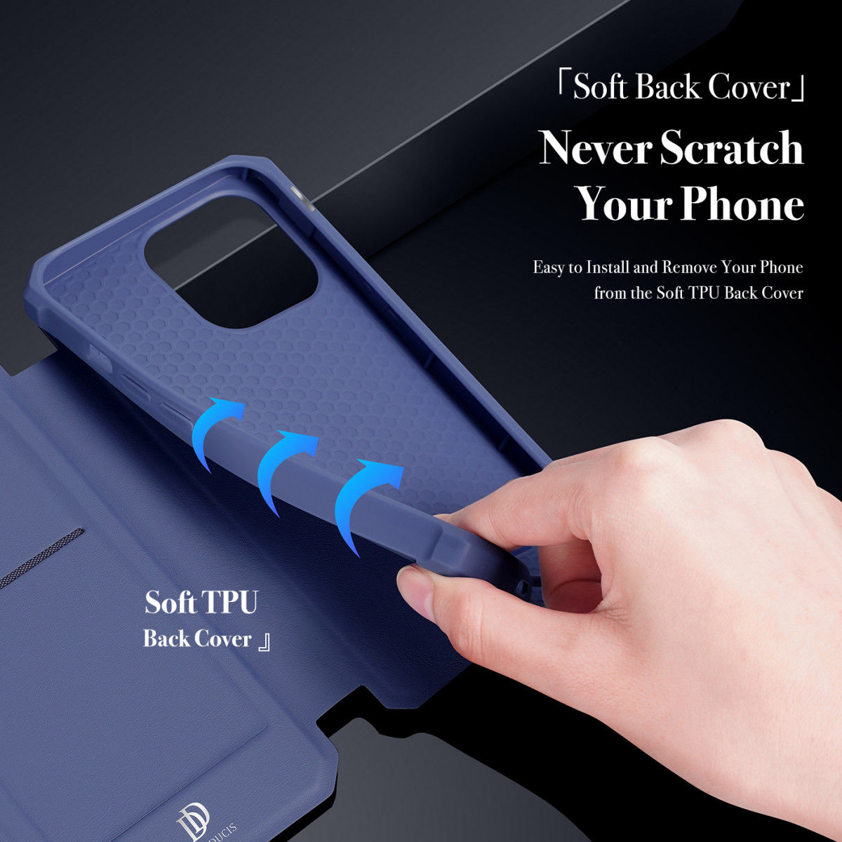 Dux Ducis Skin X Series Apple iPhone 13 Mini Hoesje Book Case Blauw afbeelding 11