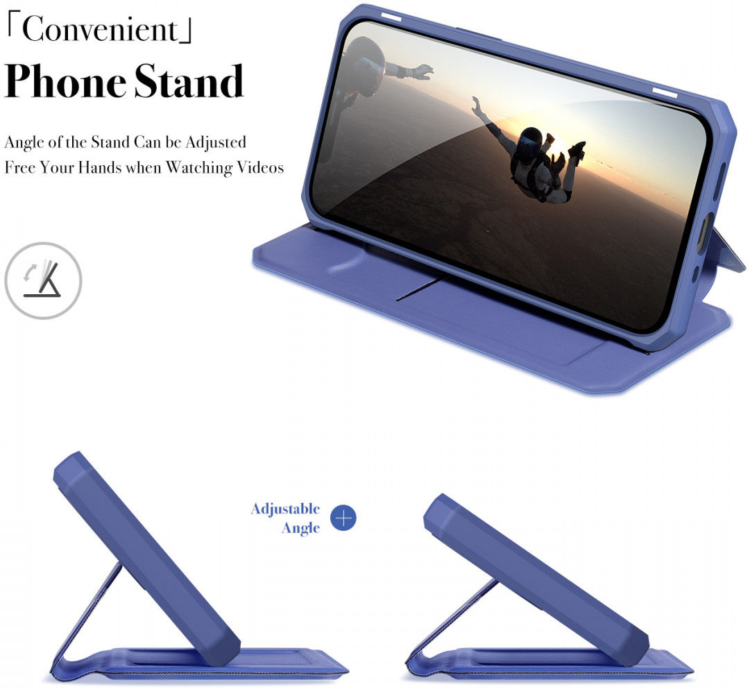 Dux Ducis Skin X Series Apple iPhone 13 Mini Hoesje Book Case Blauw afbeelding 9