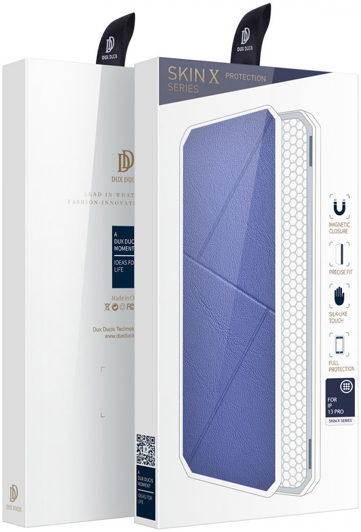 Dux Ducis Skin X Series Apple iPhone 13 Pro Hoesje Book Case Blauw afbeelding 12