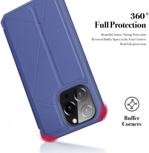 Dux Ducis Skin X Series Apple iPhone 13 Pro Hoesje Book Case Blauw afbeelding 7
