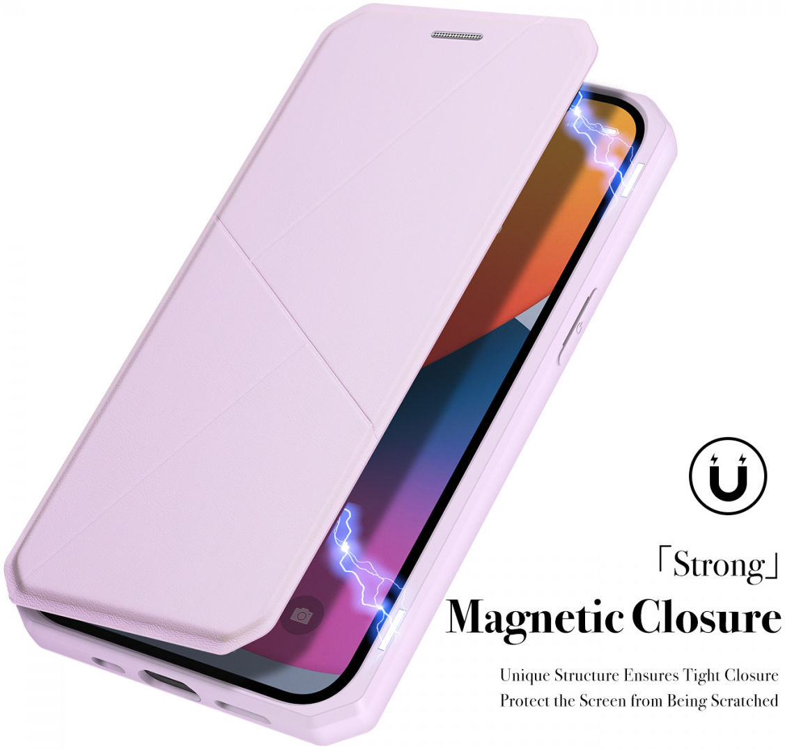 Dux Ducis Skin X Series Apple iPhone 13 Pro Max Hoesje Book Case Roze afbeelding 7