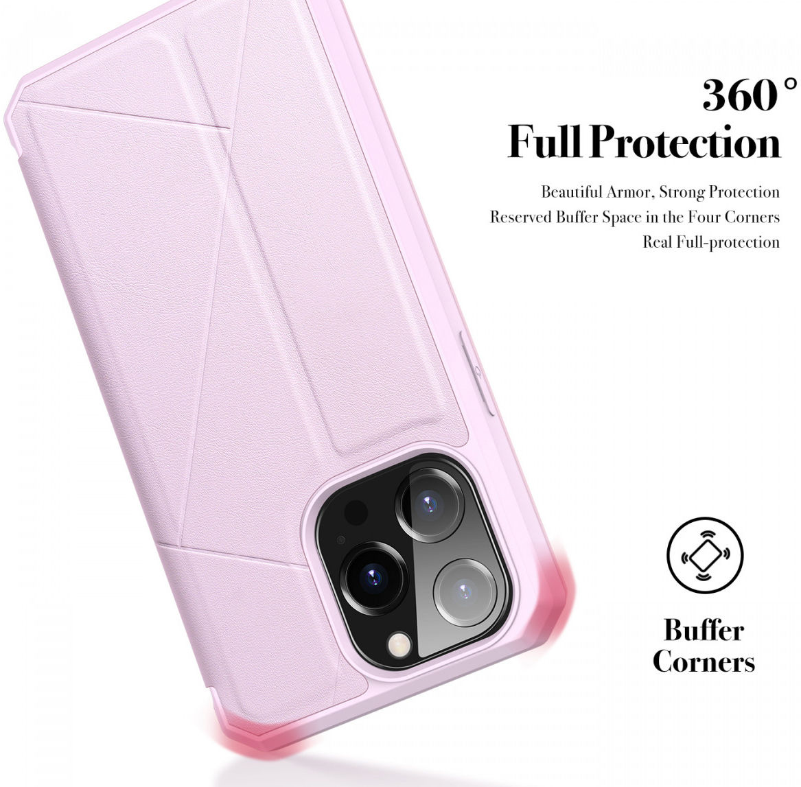 Dux Ducis Skin X Series Apple iPhone 13 Pro Max Hoesje Book Case Roze afbeelding 8