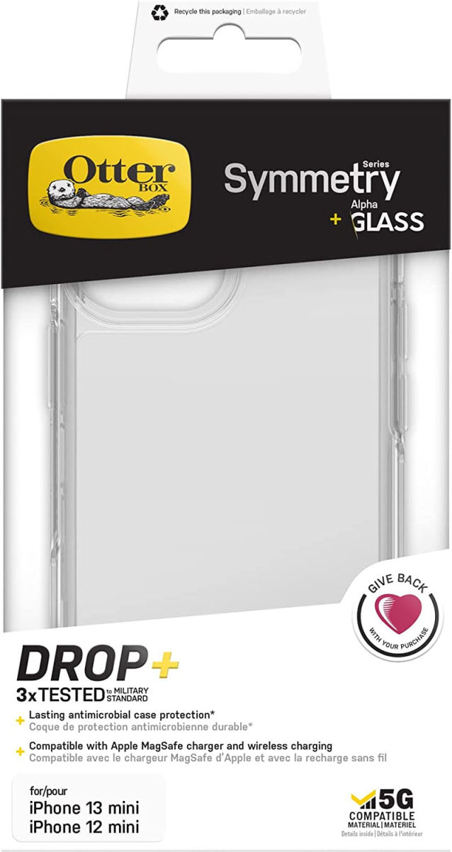 OtterBox Symmetry iPhone 13 Mini Hoesje + Alpha Glass Transparant afbeelding 5