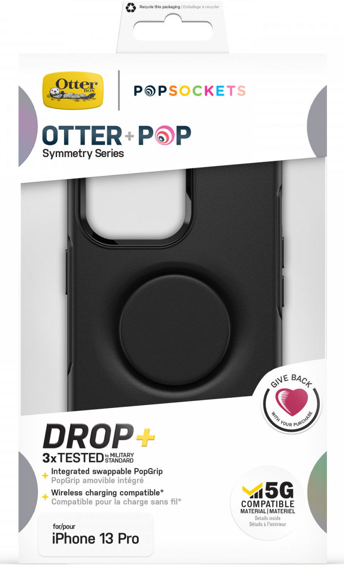 OtterBox Otter + Pop Symmetry Apple iPhone 13 Pro Hoesje Zwart afbeelding 15