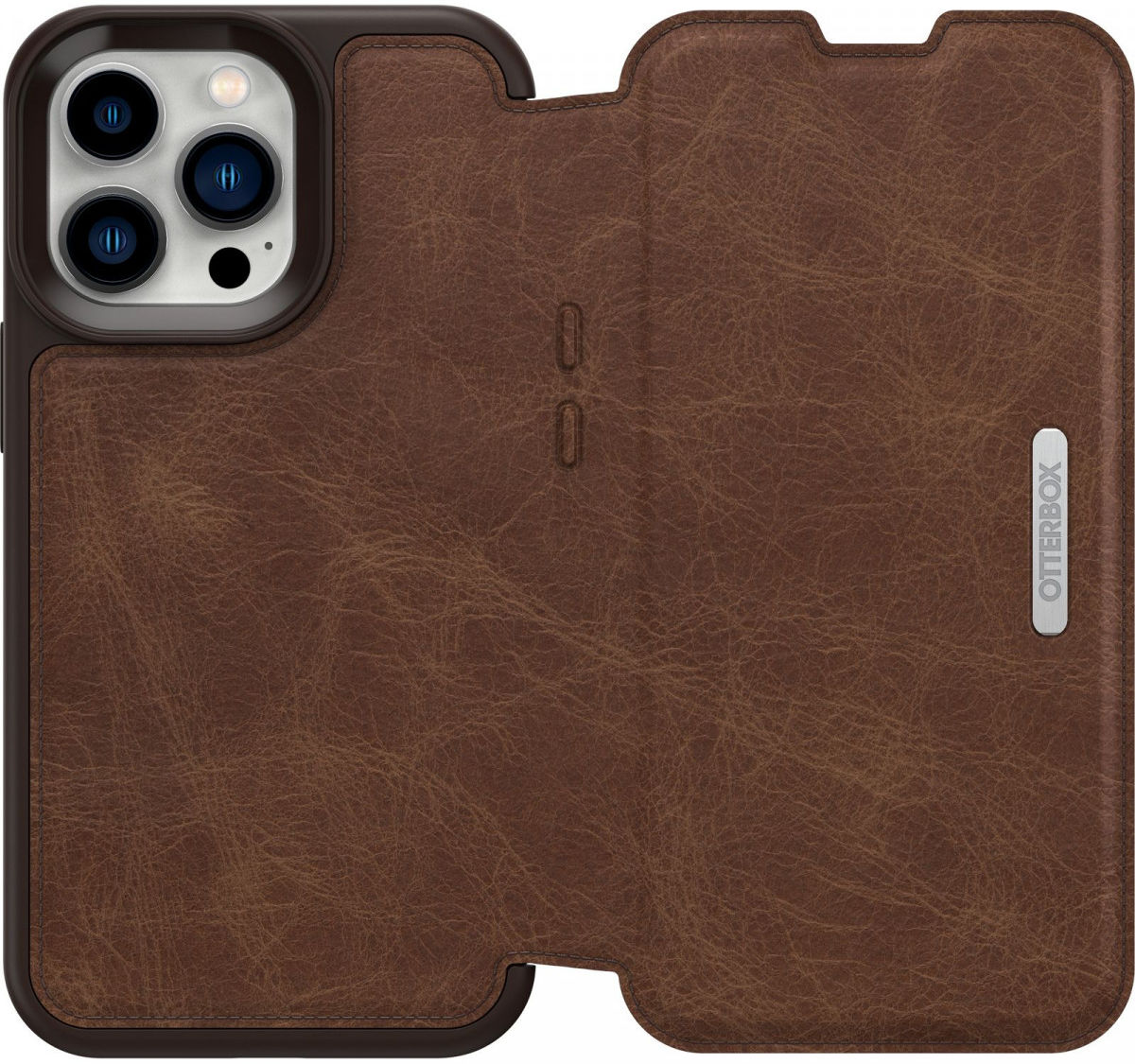 OtterBox Strada Apple iPhone 13 Pro Hoesje Portemonnee Book Case Bruin afbeelding 3