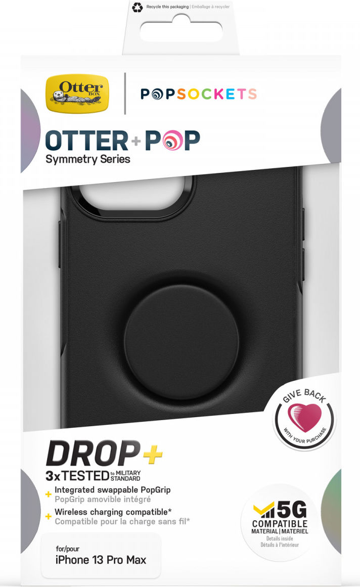 OtterBox Otter + Pop Symmetry iPhone 13 Pro Max Hoesje Zwart afbeelding 15