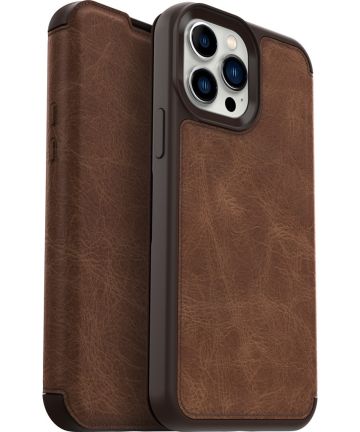 OtterBox Strada Apple iPhone 13 Pro Max Hoesje Wallet Book Case Bruin Hoesjes