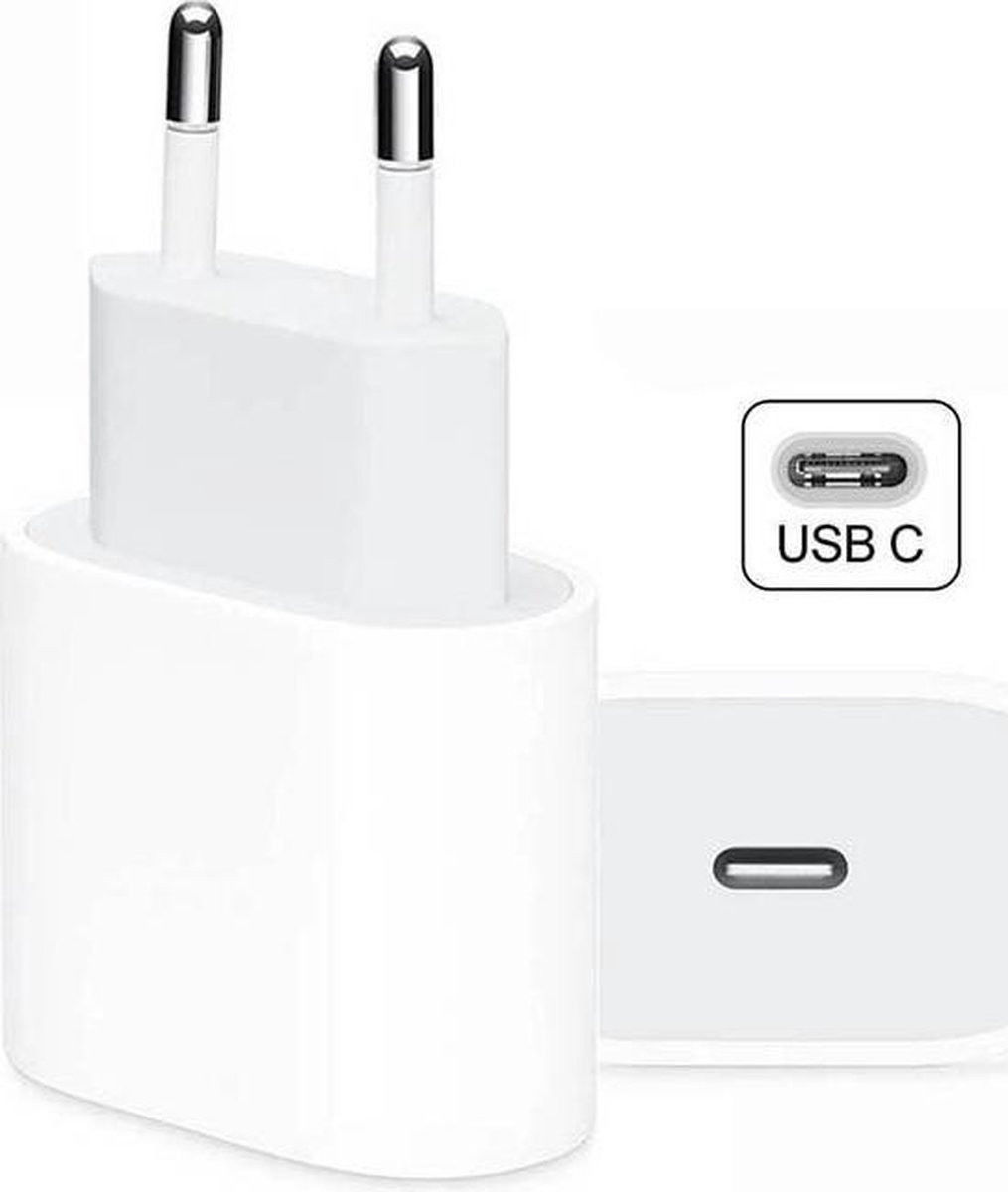 Originele Apple 20W USB-C Power Adapter met Lightning Kabel Wit afbeelding 3