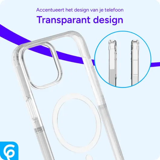 Apple iPhone 13 Pro Hoesje voor MagSafe Dun TPU Back Cover Transparant afbeelding 4