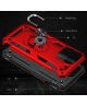 Apple iPhone 13 Pro Hoesje Hybride Kickstand Back Cover Rood