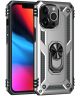 Apple iPhone 13 Pro Max Hoesje Hybride Kickstand Back Cover Zilver